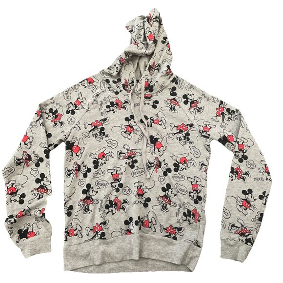 Disney All Over Print Mickey Mouse Pullover Sweatshirt Size Medium - Picture 1 of 7